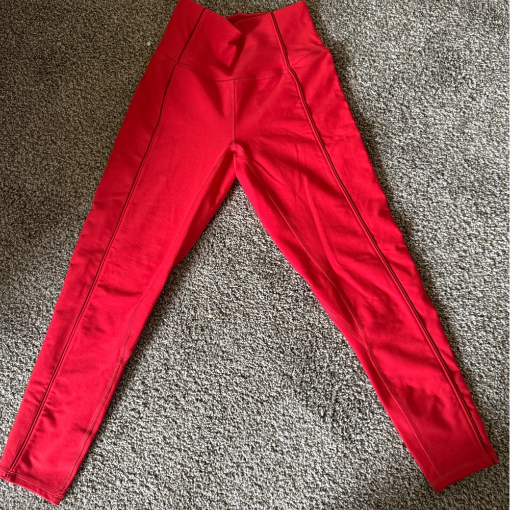 Abercrombie & Fitch Red Cropped Ankle Pants